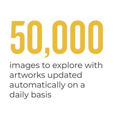 50,000 images to explore with artworks updated automatically on a daily basis